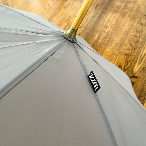 Vintage MOSCHINO Olive Oyl Grey & Red Umbrella ~ Made in Italy - Picture 7 of 12